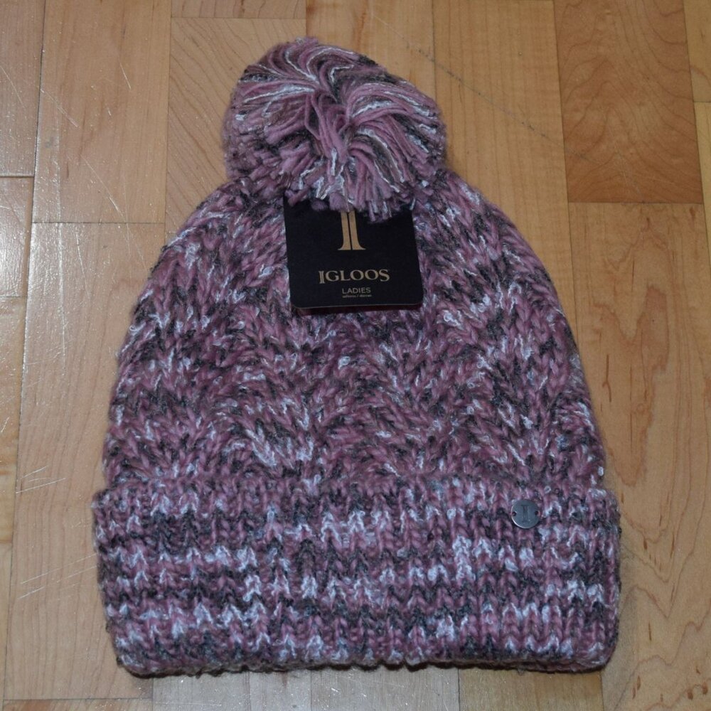 Igloos Women's WINTER HAT Pom Beanie - Pink
